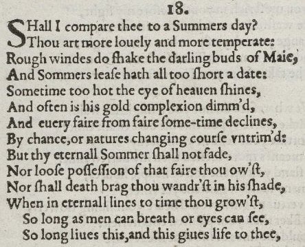 Shakespeare Sonnet 18: Shall I Compare Thee to a Summer's Day? Guide