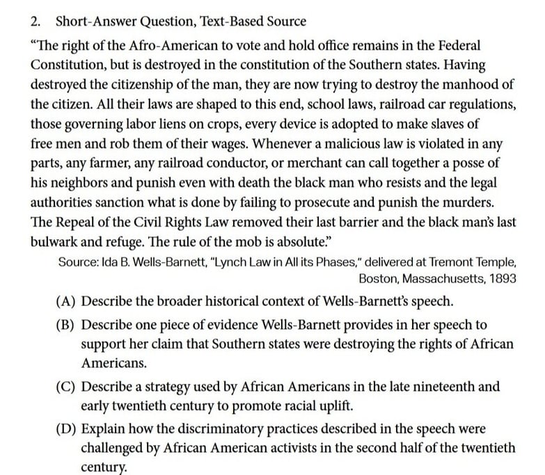 American Questions Paper Example The Expert Guide to AP African American Studies